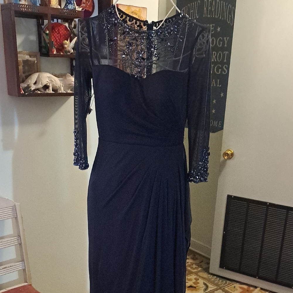 JS Collections Beaded Maxi Dress, Sz 8